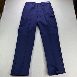 Bulwark Pants Mens 36 (Measures 35x34) Blue Tough Pleated Fire Resistant FR Work